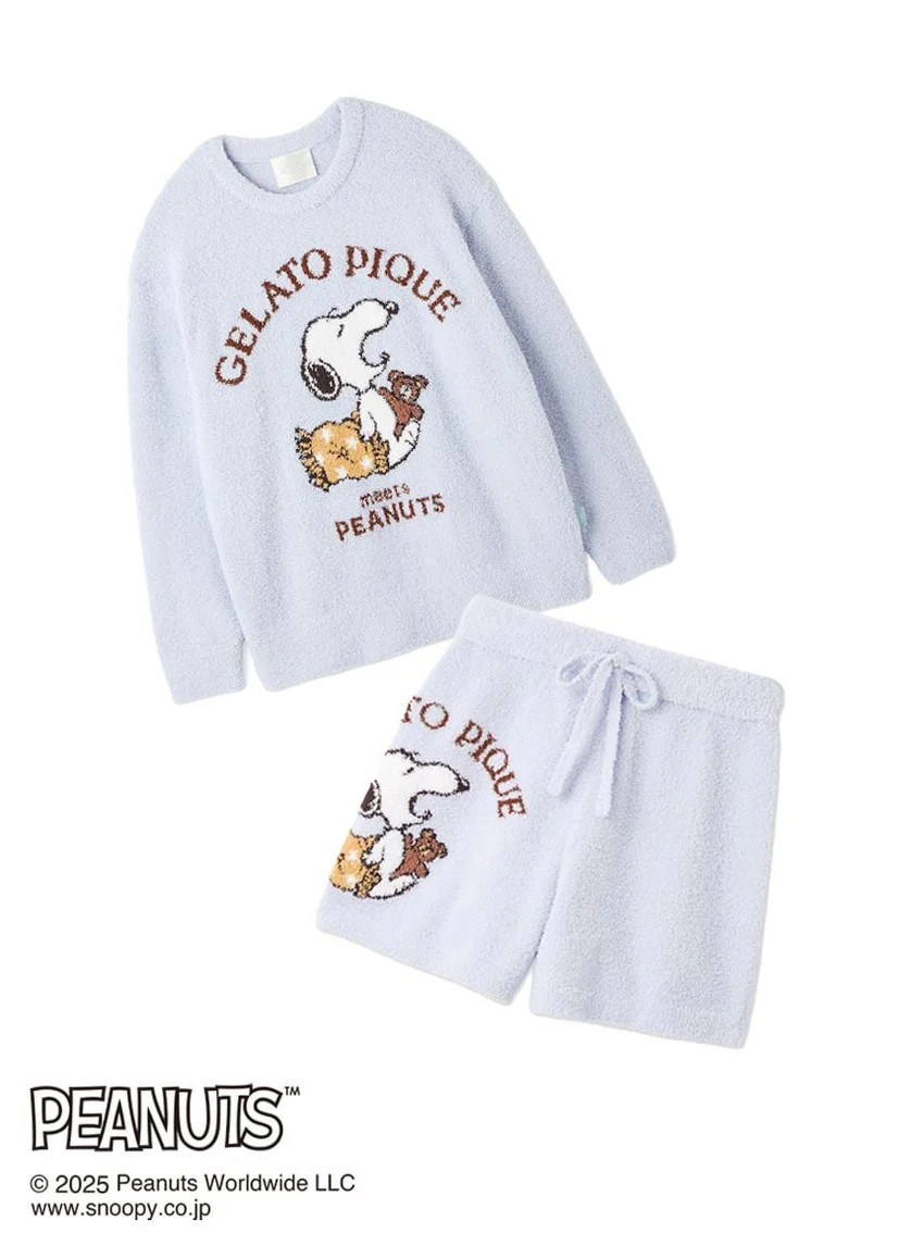 [PEANUTS] Original Art Jacquard Pullover & Shorts Set | Gelato Pique