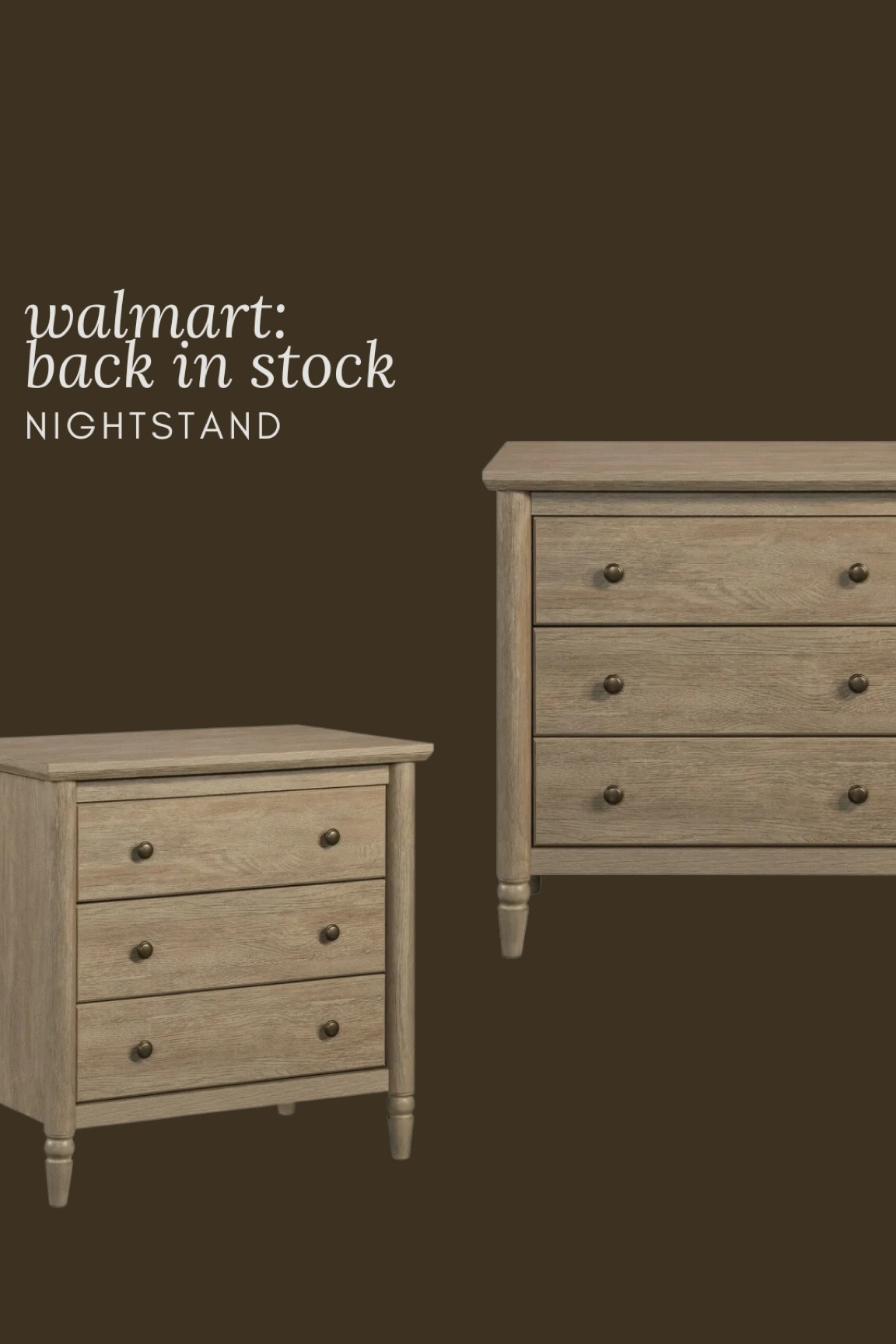 This night stand has been selling like crazy. It looks just like one from Pottery Barn. It’s under $300 would be great for a kids bedroom or guest bedroom even your primary bedroom, natural wood nightstand come stand with storage, Walmart. It has already sold out so I would not wait if you’ve been considering it.

#LTKHome #LTKStyleTip #LTKSaleAlert