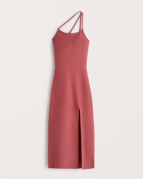 Asymmetrical One-Shoulder Maxi Sweater Dress | Abercrombie & Fitch (US)