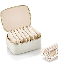 Vlando Gifts for Her,Travel Jewelry Case with 8 Velvet Jewelry Bags Jewelry Travel Organizer Box ... | Amazon (US)