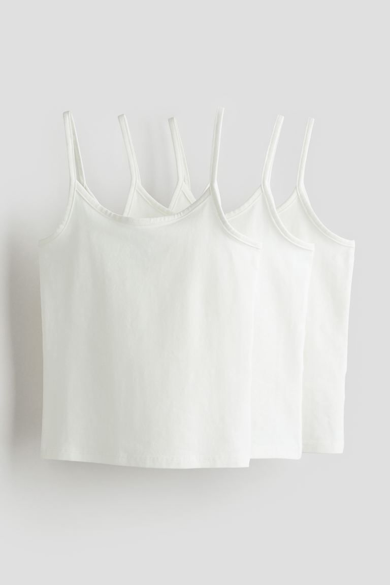 3-pack Camisole Tops - White - Kids | H&M US | H&M (US + CA)
