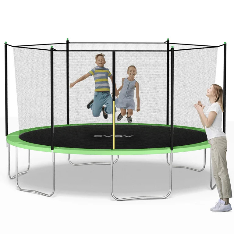 GVDV Trampolín para Exteriores Trampolín Recreativo para Patio Trasero de 14' con Recinto para ... | Walmart (US)