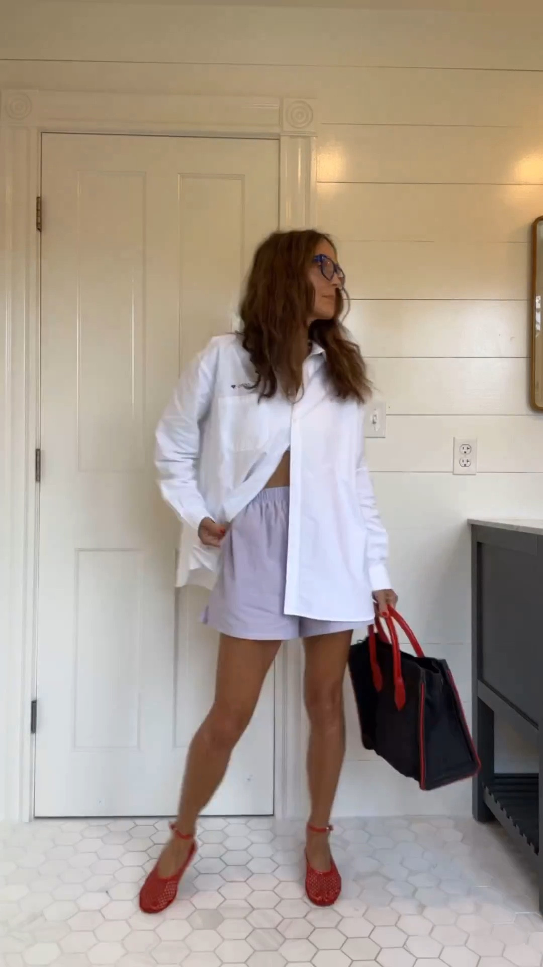 Lately I have been LOVING a combo of lavender and red 💜❤️

#LTKStyleTip #LTKItBag #LTKVideo