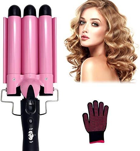 Newlemo 3 Barrel Curling Iron 25mm, 1-Inch Crimper Hair Iron Temperature Adjustable, Hair Crimper Ce | Amazon (US)