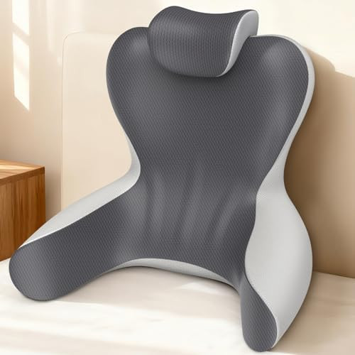 Reading Pillow for Sitting in Bed, 22”H Bed Rest Pillows with Arms, Back Pillows for Sitting Up... | Amazon (US)