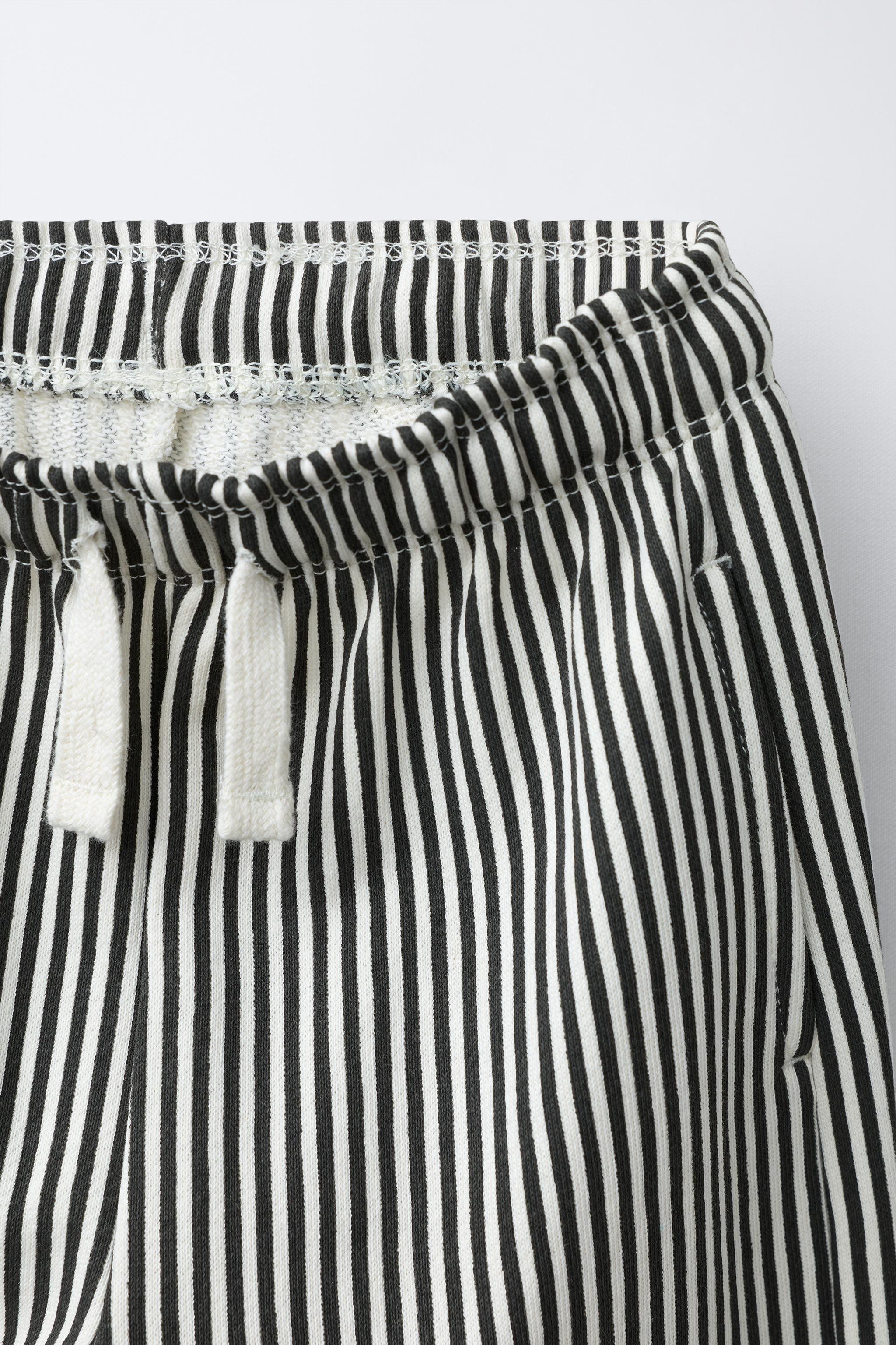 STRIPED PLUSH PANTS | Zara US