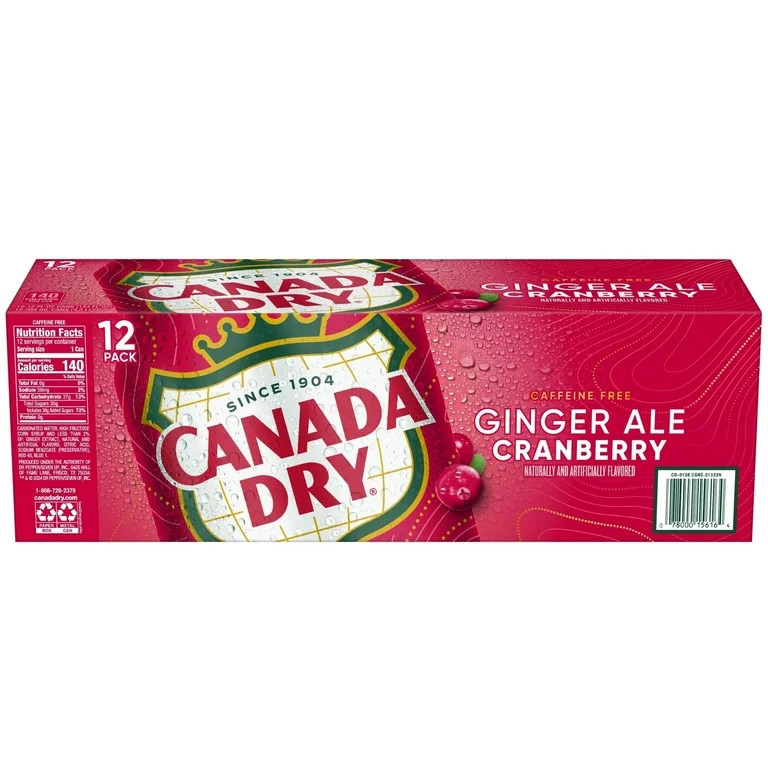 Canada Dry Cranberry Ginger Ale, 12 fl oz, 12 pack | Walmart (US)