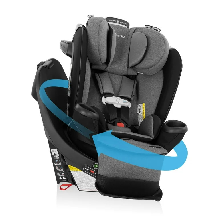 Evenflo Gold Revolve360 Extend All-in-One Rotational Car Seat with SensorSafe, Moonstone, Gray | Walmart (US)