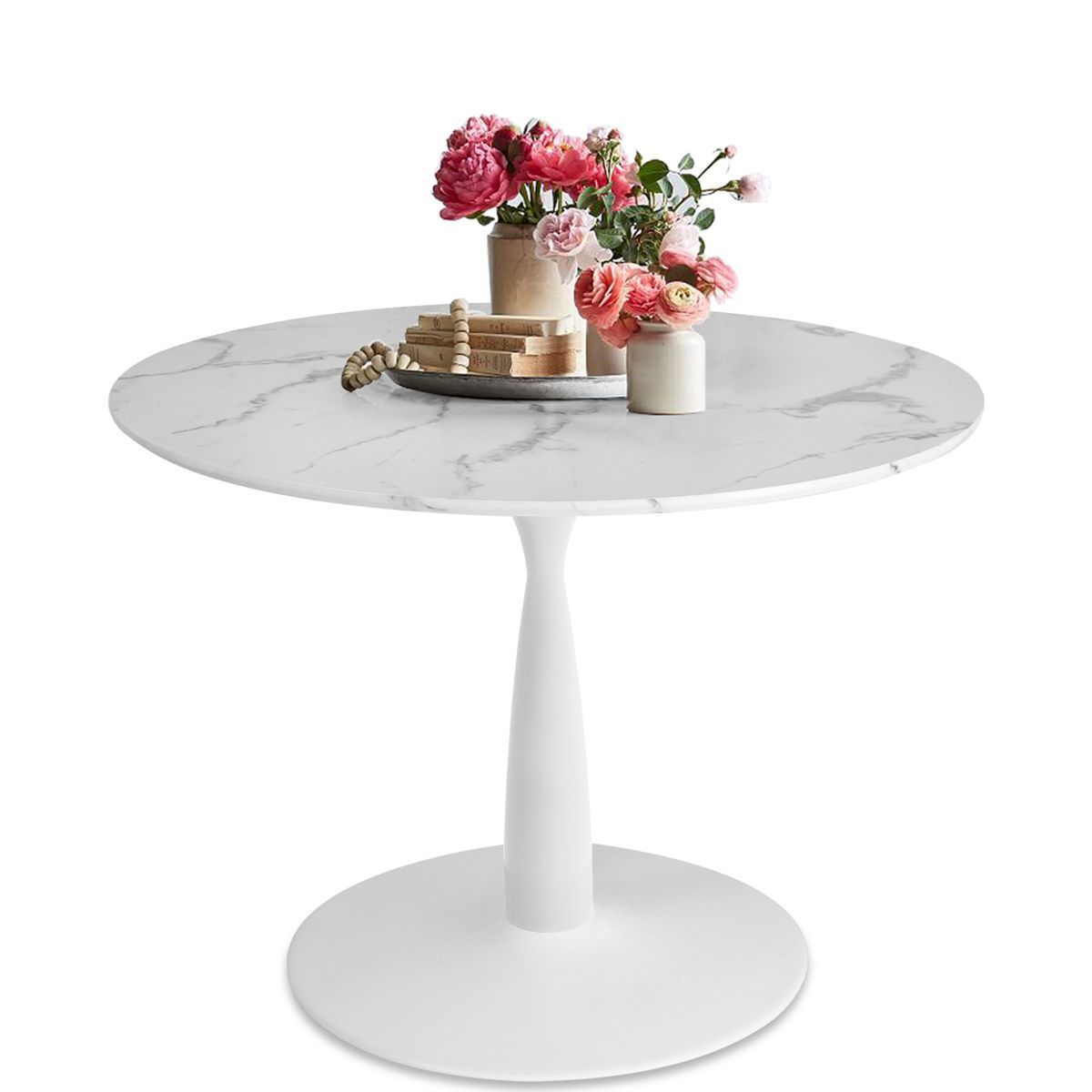 40'' Harris Round Artificial Marble Top Pedestal Modern Dining Table-The Pop Maison | Target