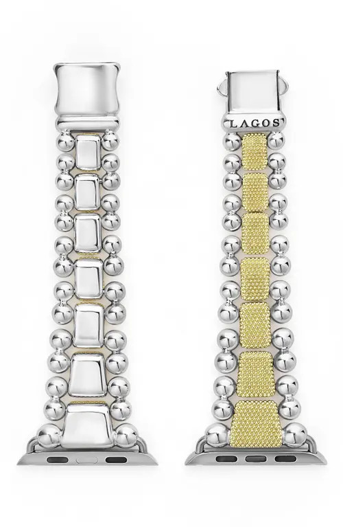 LAGOS Smart Caviar Luxe Apple Watch® Watchband in Two-Tone at Nordstrom, Size 8 | Nordstrom