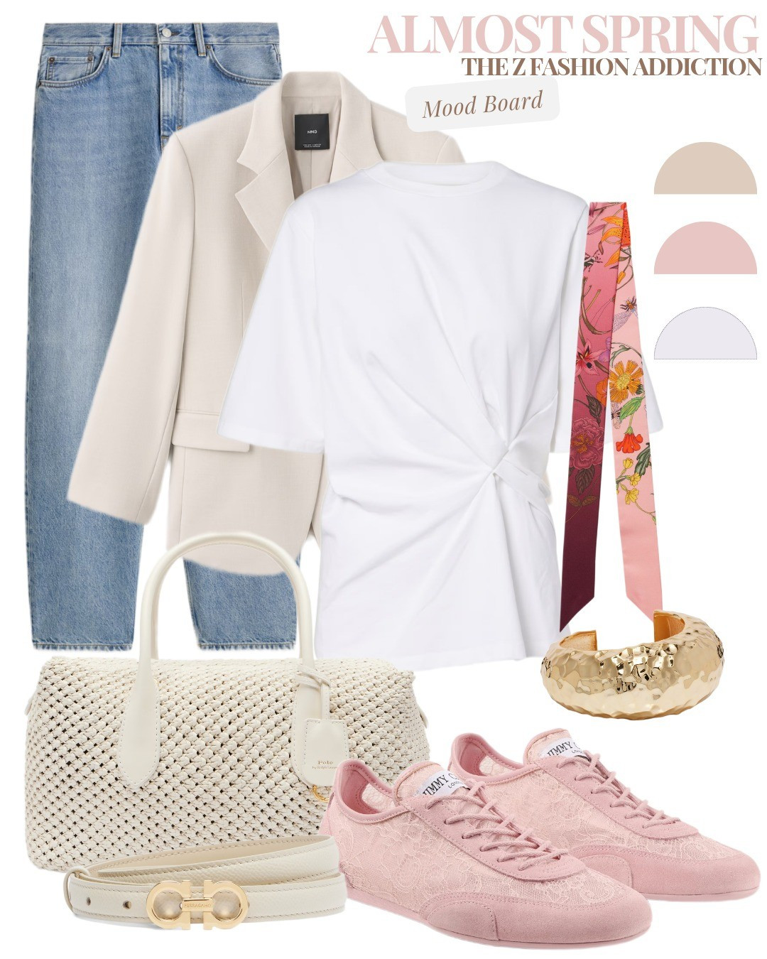 5 Spring Staples you need in your wardrobe:1️⃣ A structured cream blazer2️⃣ Textured "it" bag3️⃣ The perfect twisted white tee4️⃣ A floral silk scarf for a pop of color5️⃣ Statement lace sneakers 🌸​Everything is linked and ready to shop! Tap the link in my bio to get the details on these gorgeous pink lace sneakers and the perfect white t-shirt. ​Don’t forget to follow me on LTK for daily outfit inspo! ✨

#LTKstyletip #LTKsale #LTKshoes