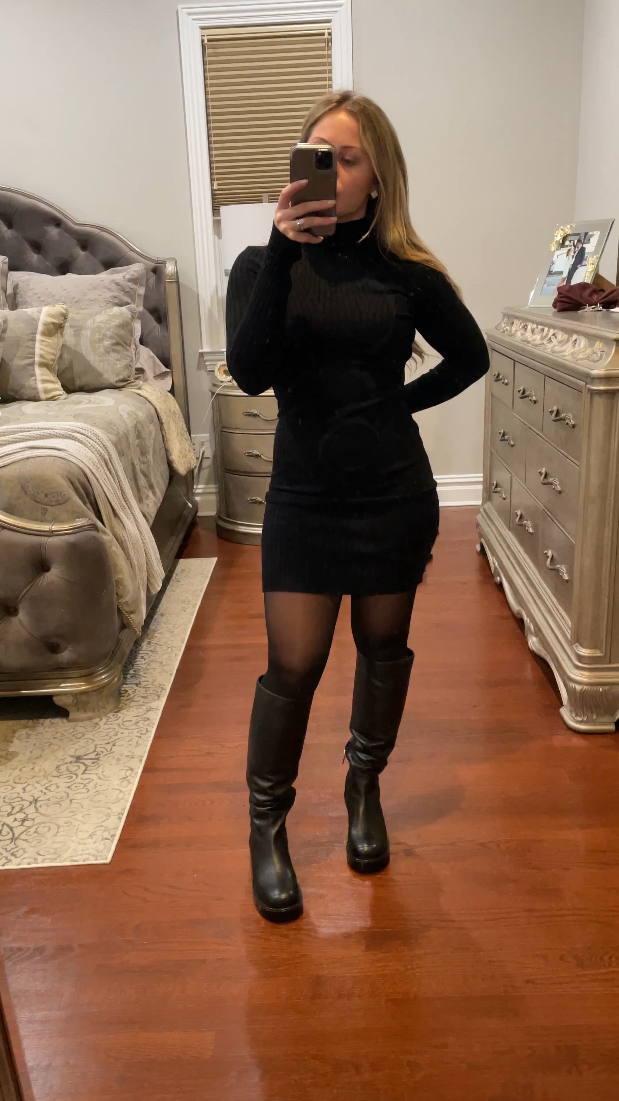 Perfect comfy cute sweater dress + the best non-rippable tights (I’m wearing size small in both) 

#LTKFind #LTKunder50 #LTKstyletip