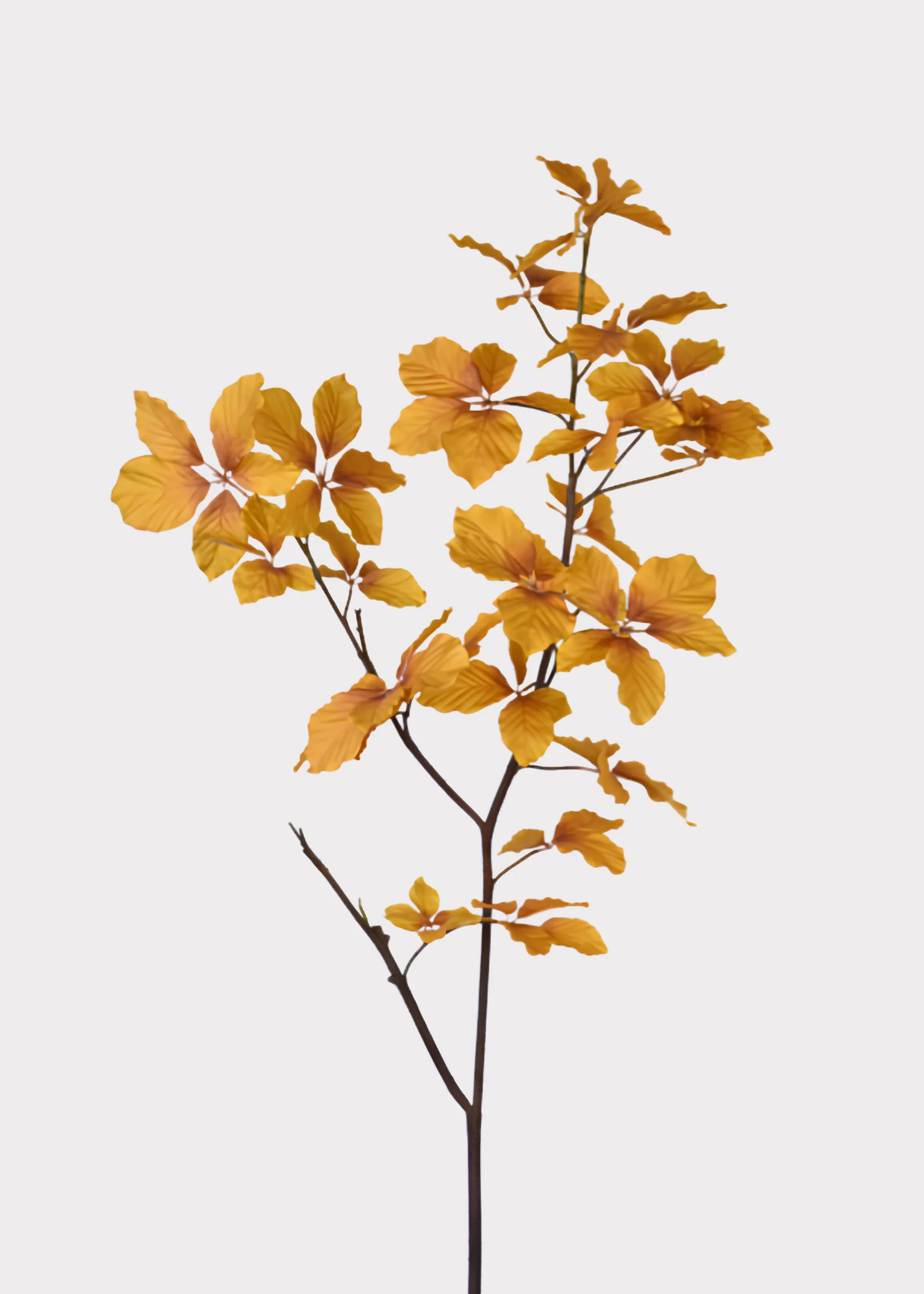 Tall Artificial Chestnut Leaf Branch in Yellow - 47" | Afloral