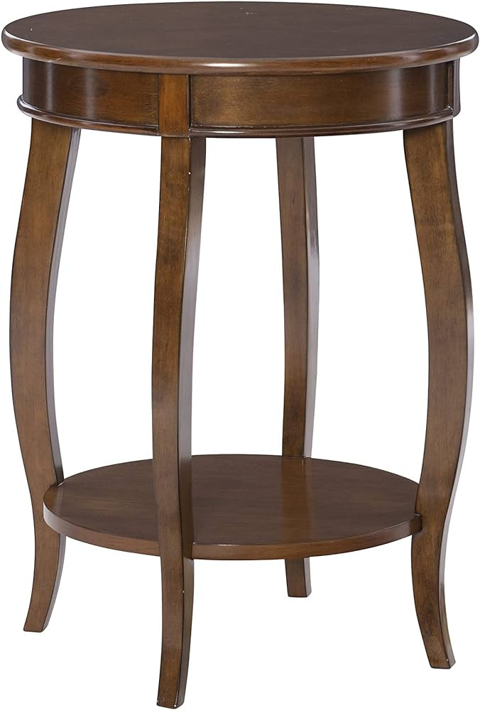 Powell Furniture Powell Hazelnut Round Shelf Table, 18" L x 18" W x 24" H | Amazon (US)