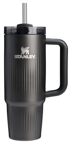 STANLEY Quencher H2.0 Tumbler with Handle and Straw 30 oz | Flowstate 3-Position Lid | Cup Holder Compatible for Travel | Insulated Stainless Steel Cup | BPA-Free | Fluted Black | Amazon (US)