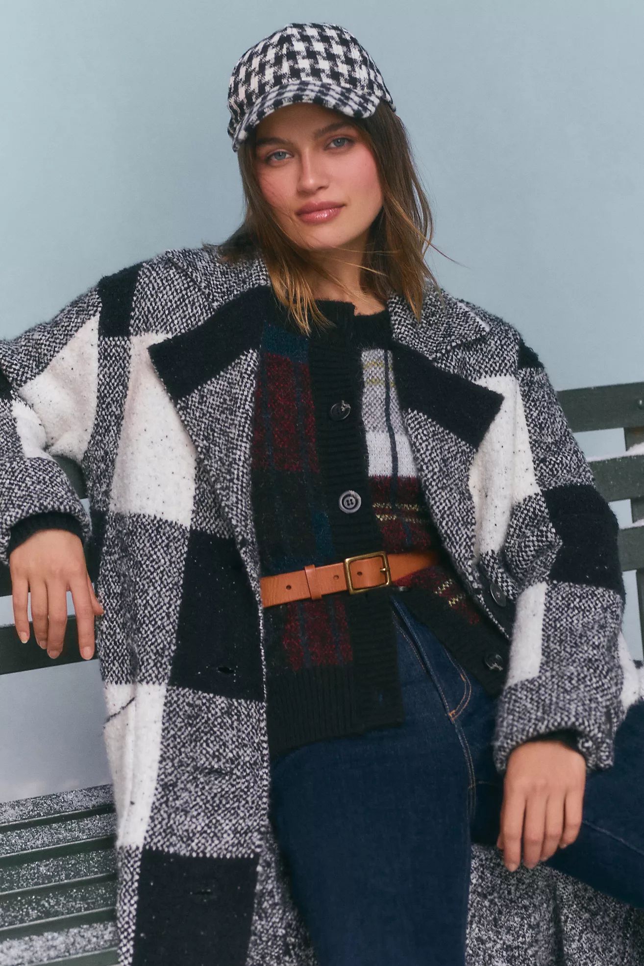 Pilcro Patterned Mackinaw Sweater Coat | Anthropologie (US)