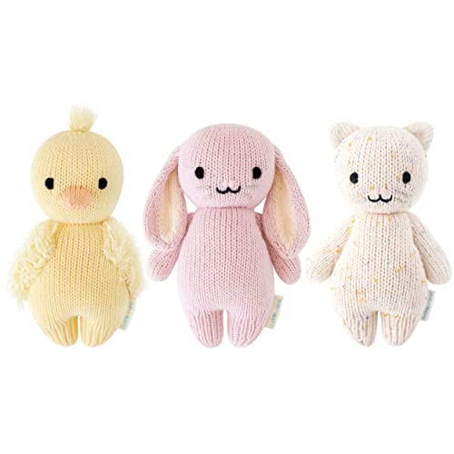 cuddle + kind Baby Animal Bundle - Baby Duck, Baby Bunny(Lilac), Baby Kitten(Confetti) - Set of 3 Lovingly Handcrafted, Fair Trade, Heirloom Quality | Amazon (US)