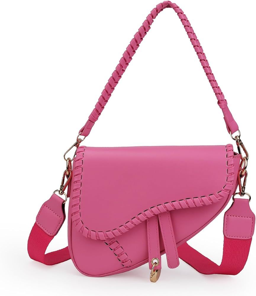 Women Saddle Shoulder Bag Clutch Purse Small Crossbody Bag Satchel Bags Handbag PU Leather | Amazon (US)