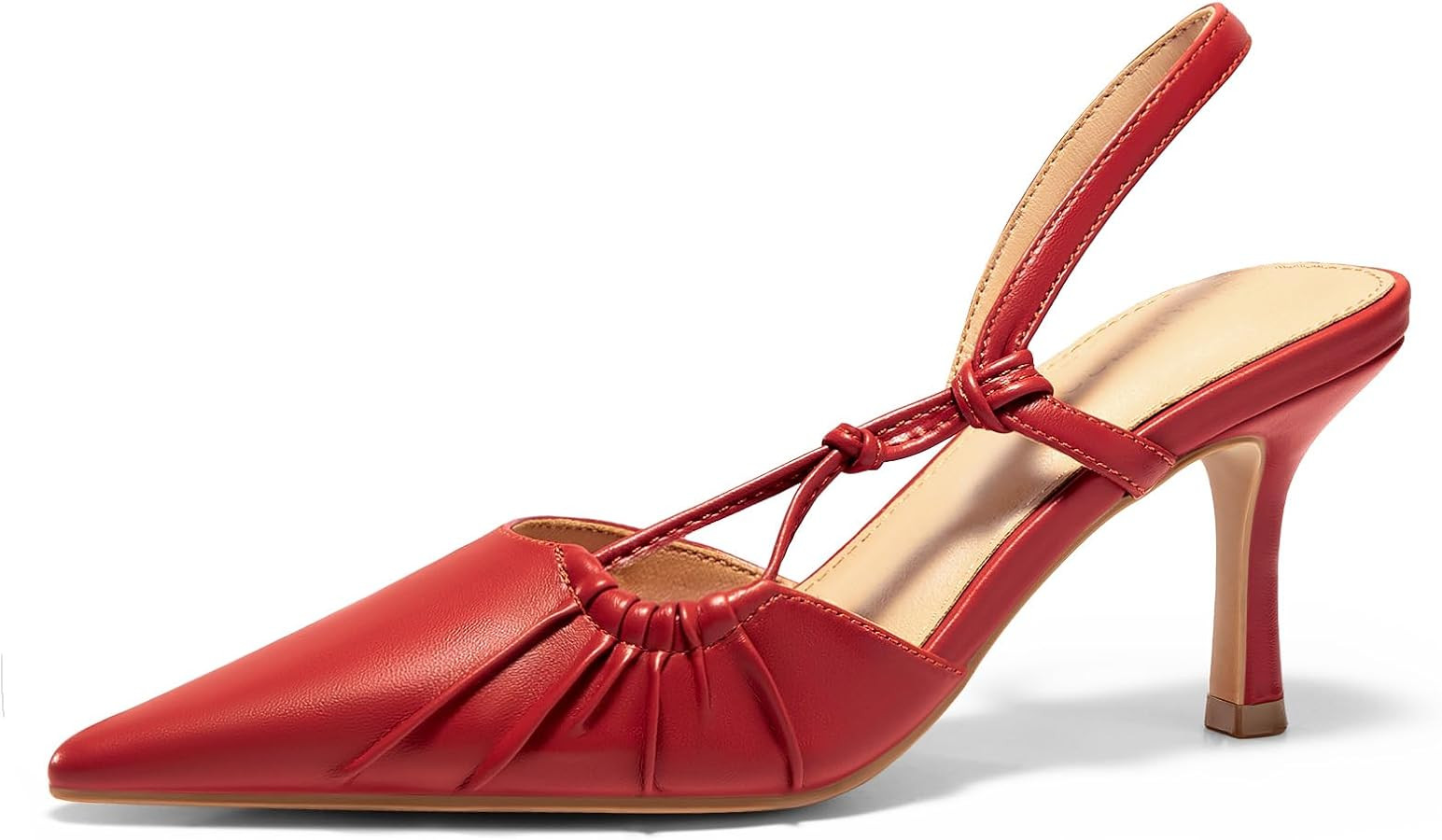 Coutgo Womens Slingback Kitten Heels Closed Pointed Toe Pumps D'Orsay Wedding Party Dress Shoes | Amazon (US)