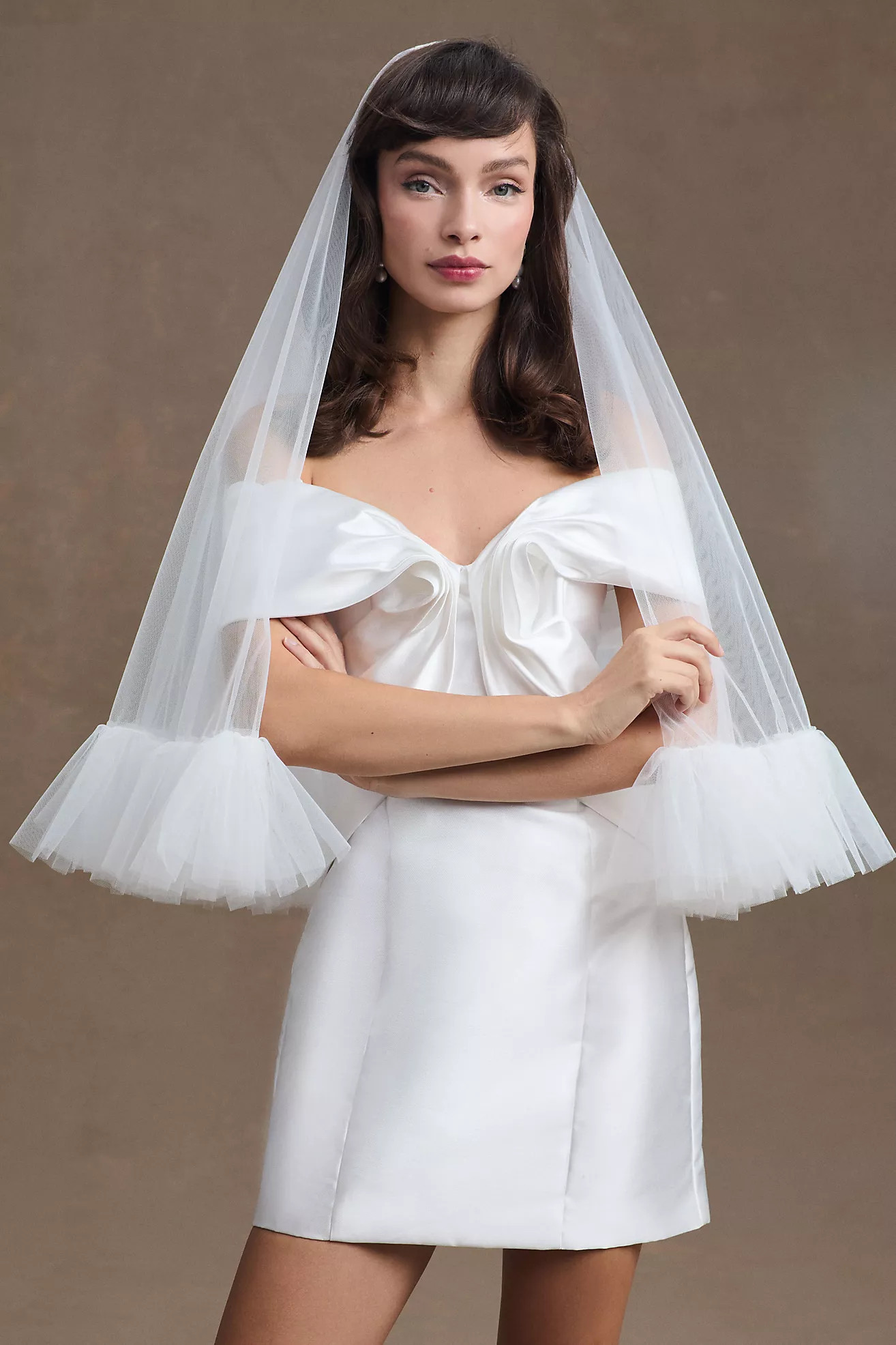 Society James Stephanie Ruffled Veil | Anthropologie (US)