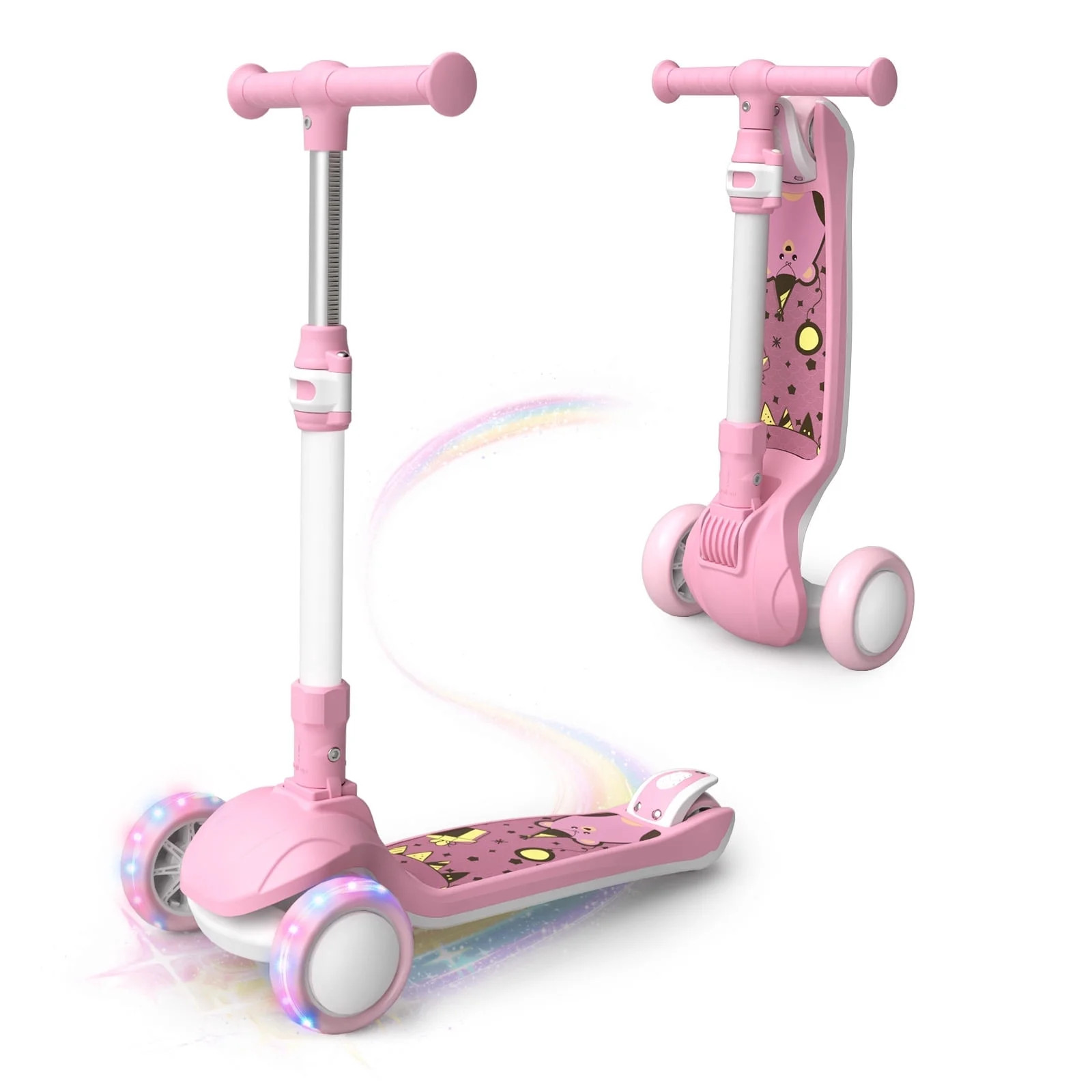 SIMATE Kick Scooter for Kids Ages 3-12, 3 Wheel Scooter with Light Up Wheels & 3 Adjustable Handl... | Walmart (US)