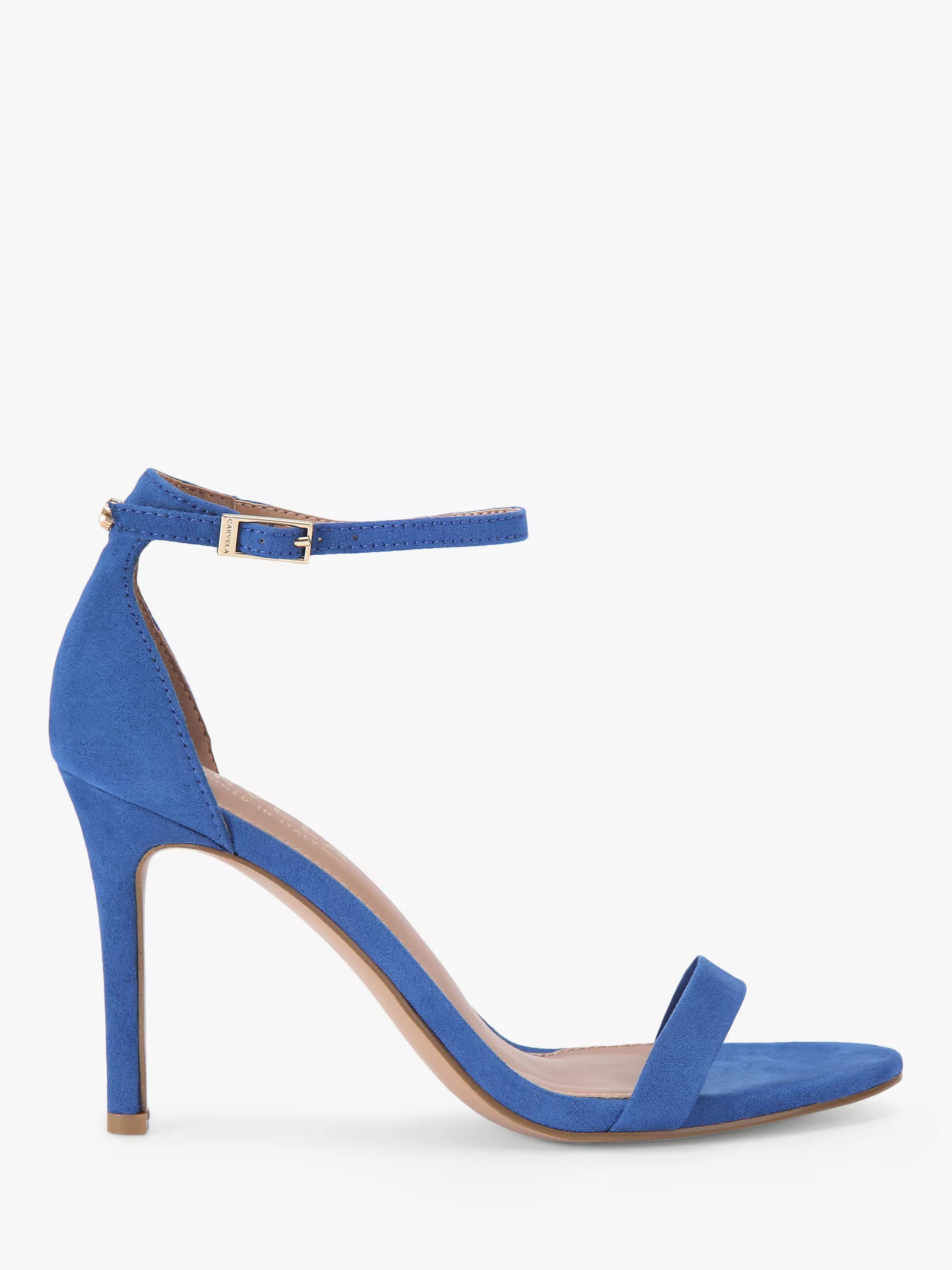 Carvela Capo Strappy Stiletto Heel Sandals, Blue | John Lewis (UK)