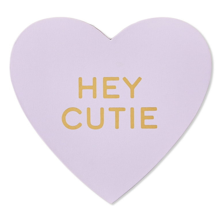 Heart-Shaped Gift Box, Hey Cutie, Purple, 6" x 6" x 2", Valentine's Day by Way To Celebrate | Walmart (US)