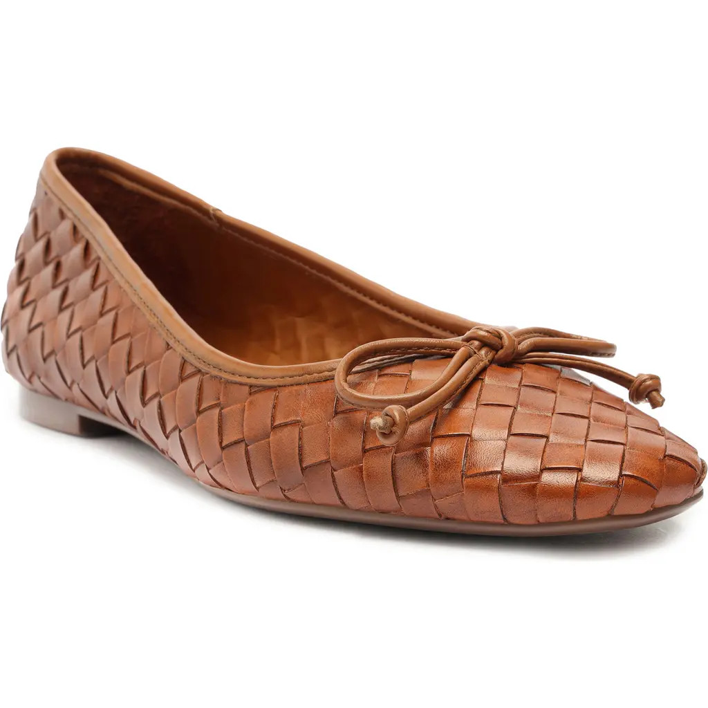 Schutz Arissa Woven Ballet Flat in Miele at Nordstrom, Size 5 | Nordstrom