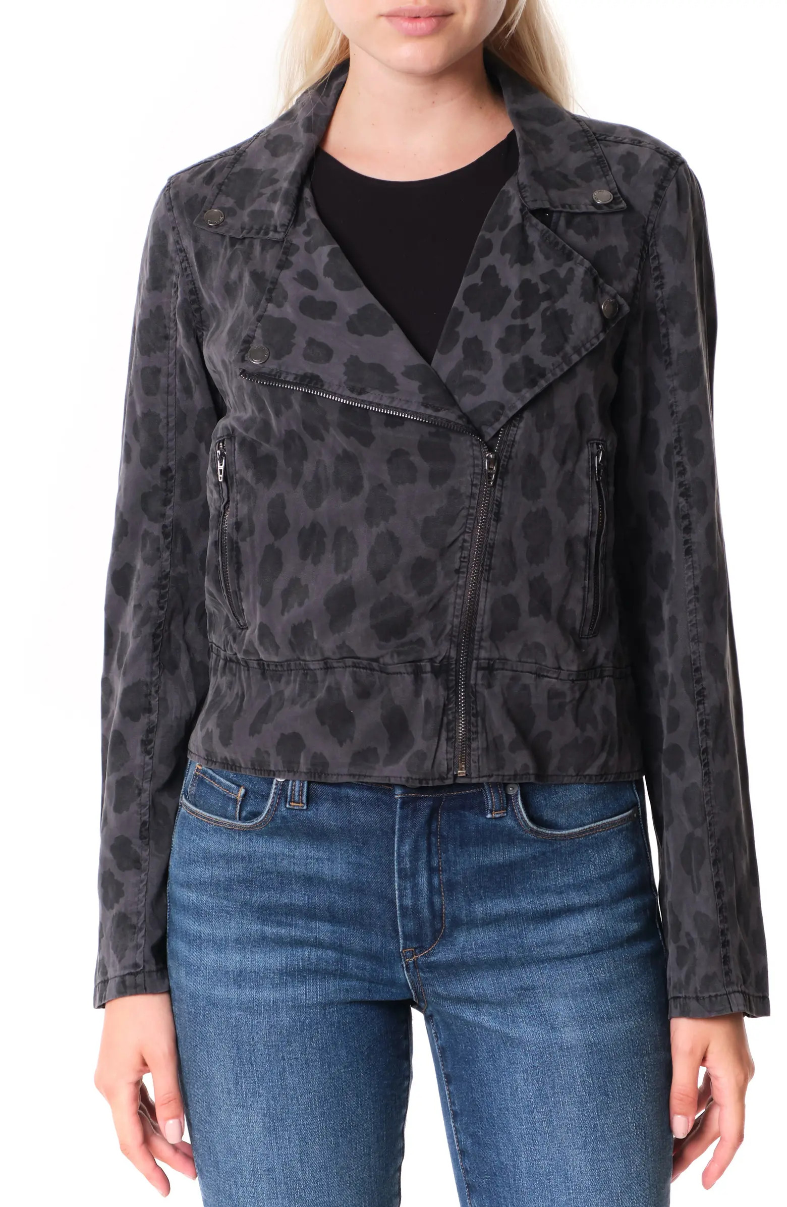 Leopard Print Moto Jacket | Nordstrom