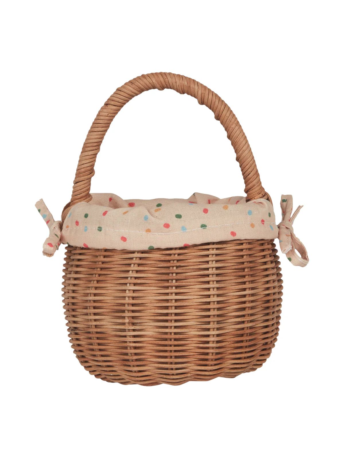 Rattan Berry Basket with Lining - Natural | Danrie