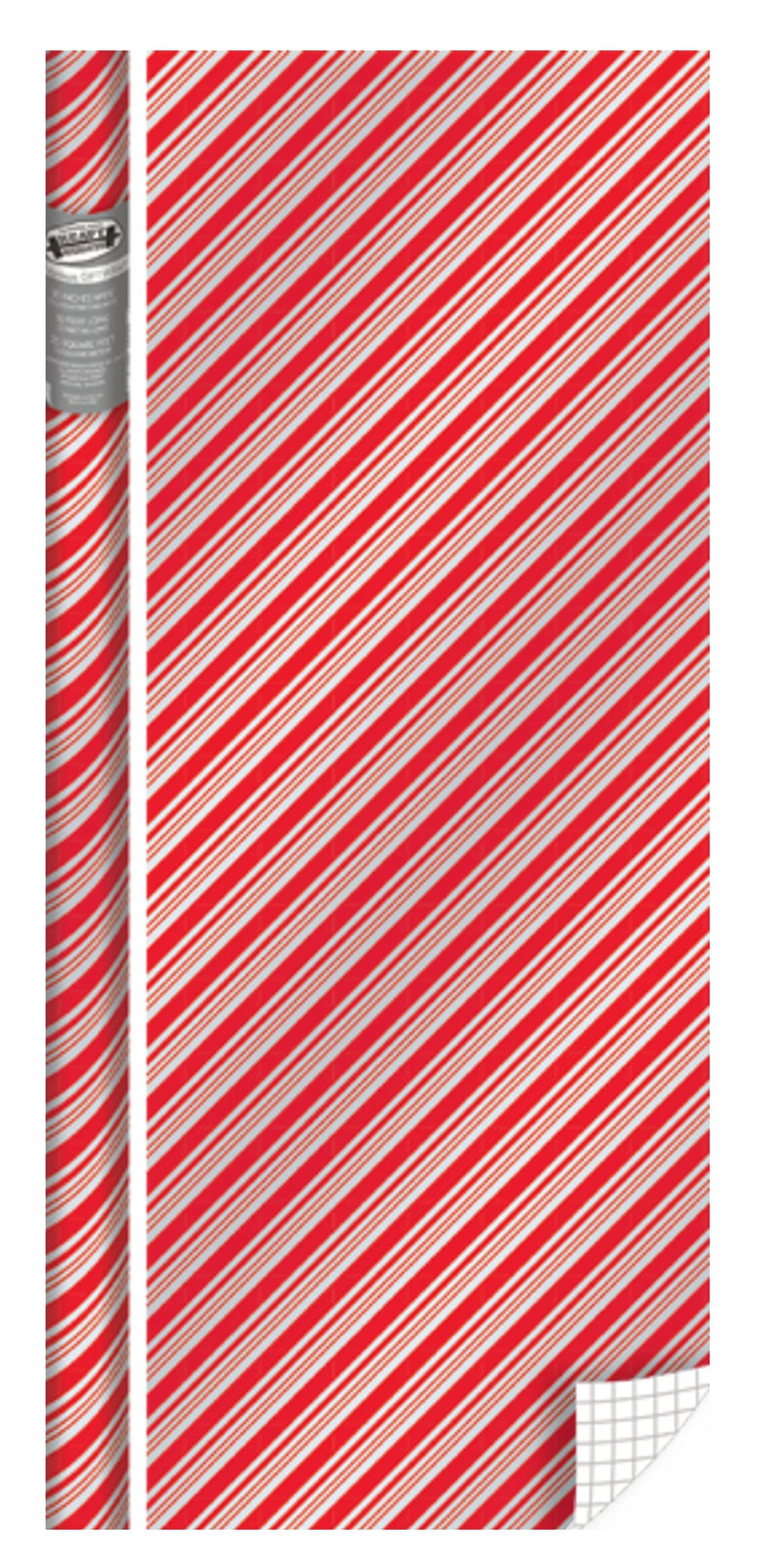 Paper Images 2Pack Holiday Foil Roll Wrap - 30" x 120" - Peppermint Stripe | Walmart (US)