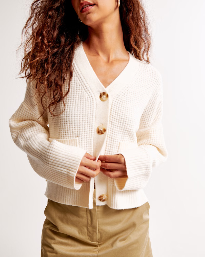 Waffle Cardigan | Abercrombie & Fitch (US)