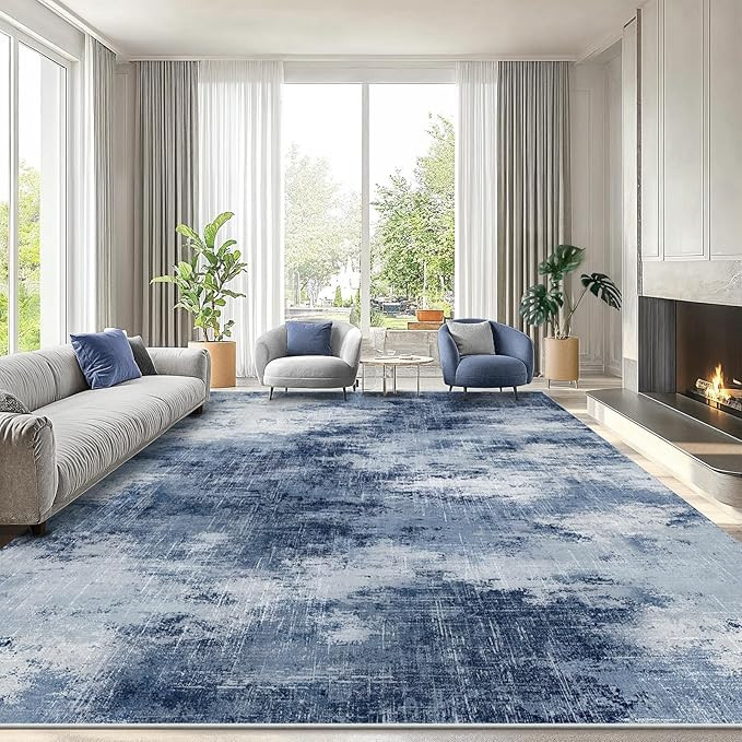 AMADA HOMEFURNISHING 8x10 Area Rugs for Living Room, Modern Washable Rug with Non-Slip Backing & ... | Amazon (US)