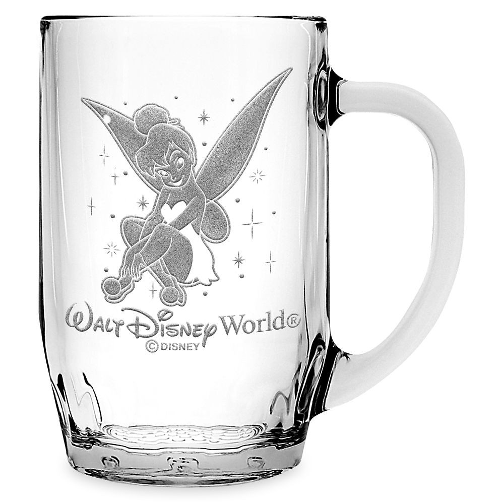 Tinker Bell Glass Mug by Arribas – Large – Personalized | Disney Store