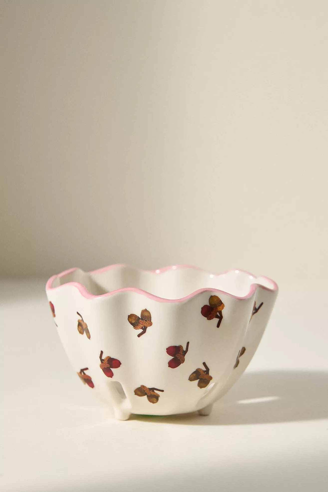 Georgie Handpainted Decaled Stoneware Berry Basket | Anthropologie (US)