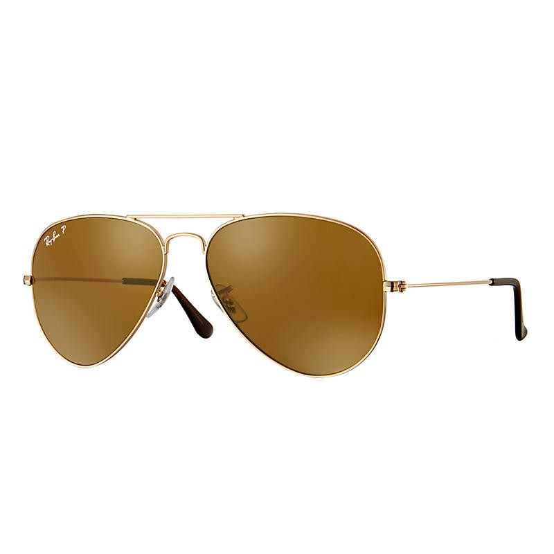 Ray-Ban Aviator Classic Gold, Polarized Brown Lenses - RB3025 | Ray-Ban (US)