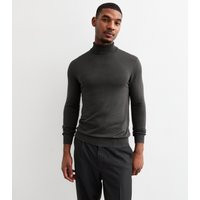 Men's Grey Slim Roll Neck Jumper New Look | New Look (UK)