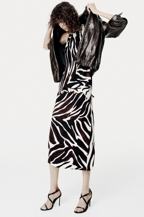 ANIMAL PRINT PENCIL SKIRT ZW COLLECTION | Zara US
