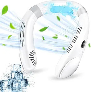Jawhock Cooling Neck Fan, Hands Free Bladeless Neck Fan with Cooling Plate One-Button Instant Coo... | Amazon (US)