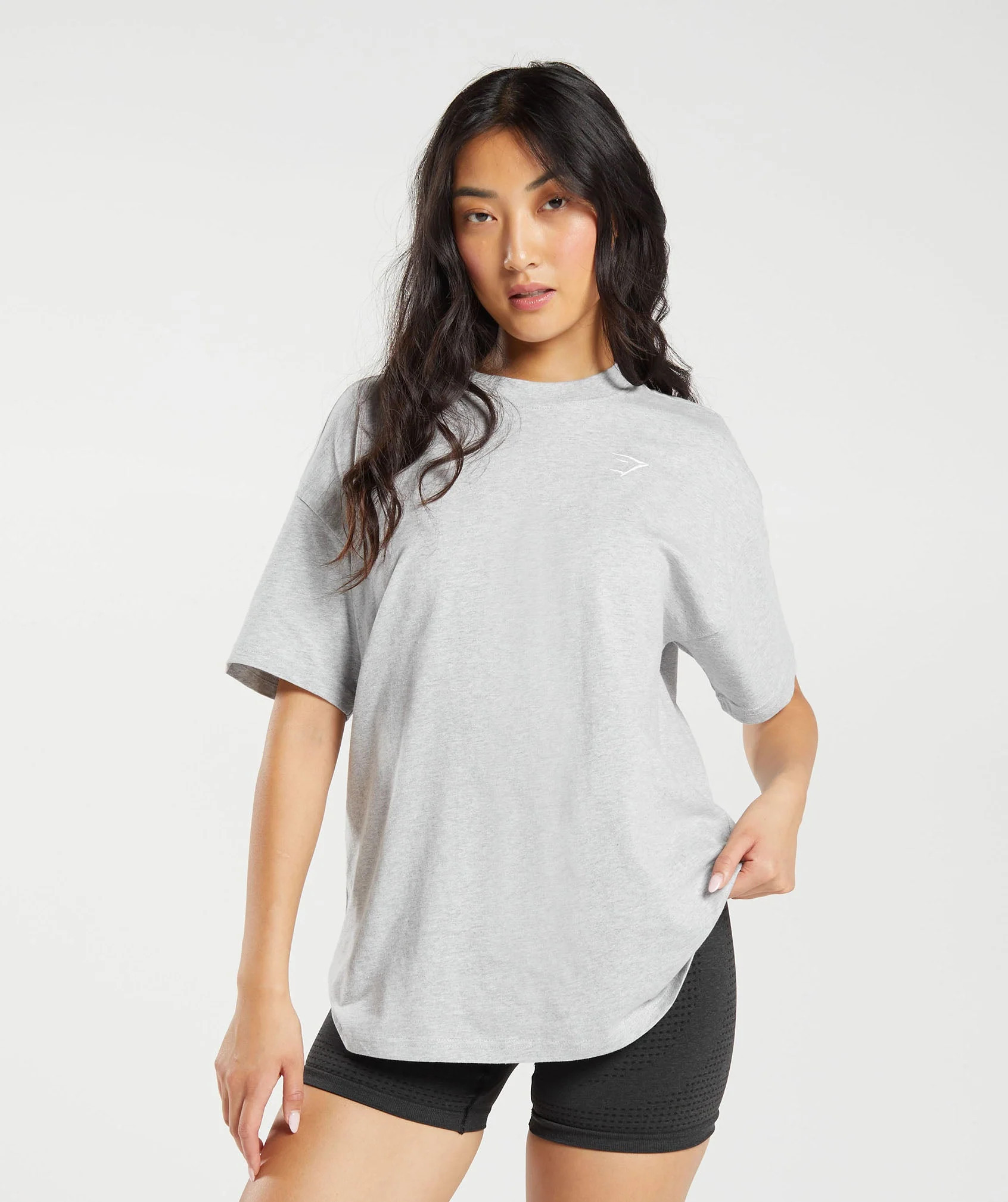 Gymshark Training Oversized T-Shirt - Light Grey Marl | Gymshark US