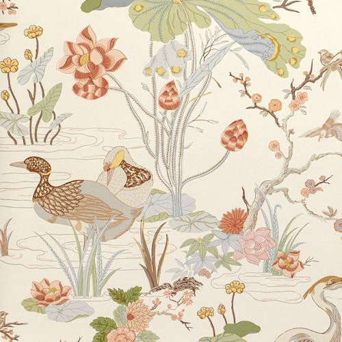 Lee Jofa Luzon Paper Apricot Wallpaper | DecoratorsBest | DecoratorsBest
