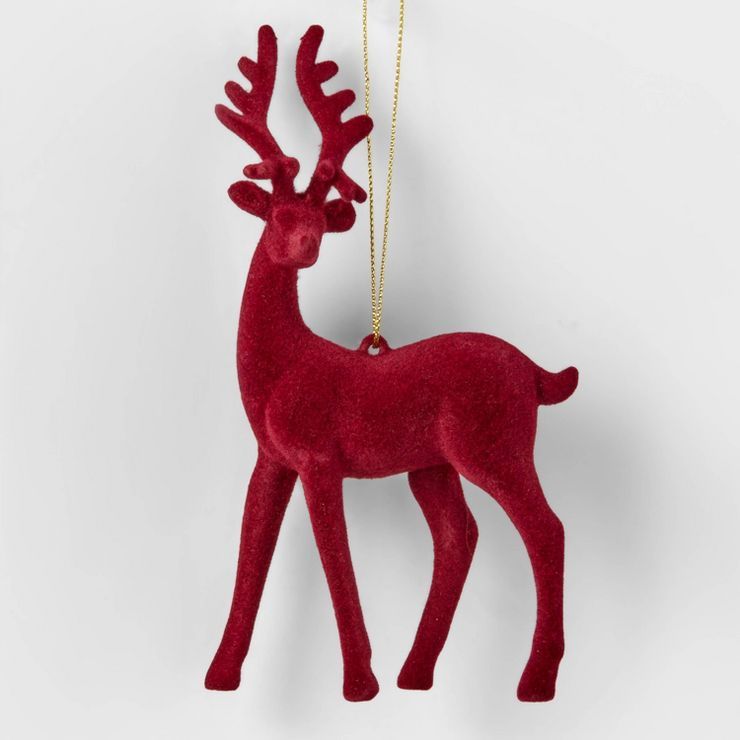5.75" Flocked Reindeer Christmas Tree Ornament - Wondershop™ | Target
