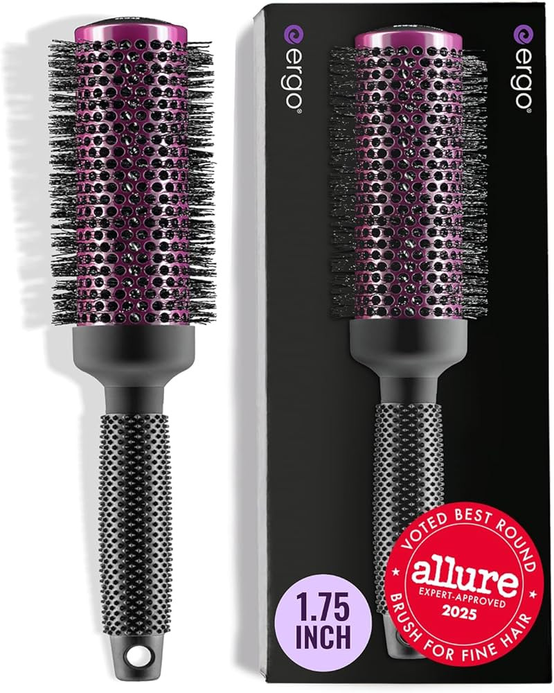 ERGO Super Gentle Round Hair Brush for Blow Out - Salon Quality Salon Brushes for Women - Volumiz... | Amazon (US)