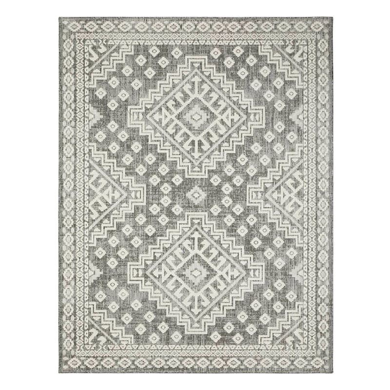 (E475) Tracey Boyd Athens Grey Diamond Design Area Rug, 8x10 | At Home