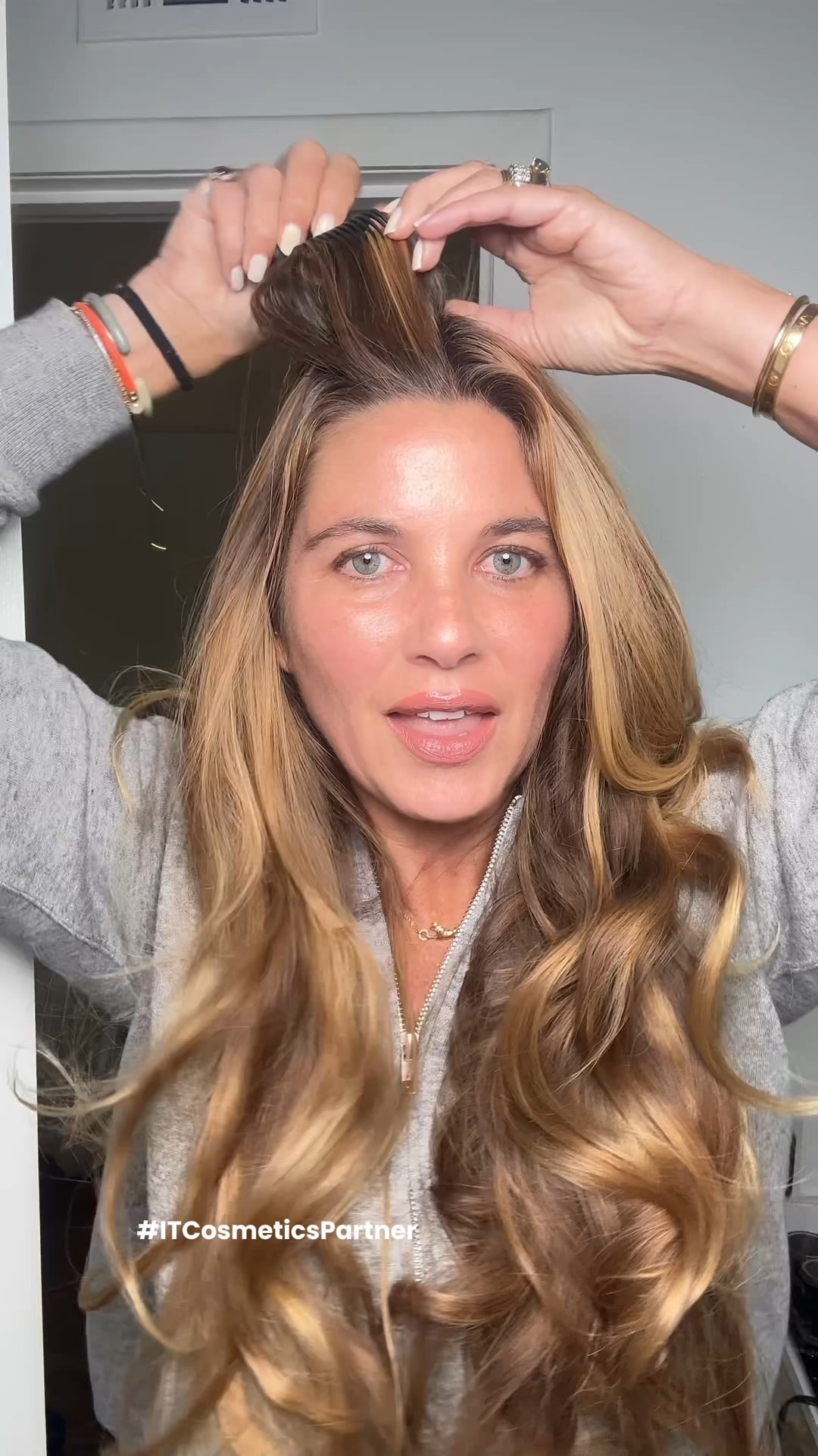 One of the best foundation formulas I’ve tried —my match is medium tan warm. Sweatshirt: medium
Hair: Sea Glass (use code LTK15 at checkout for 15% off) + T3 hot rollers 

#LTKBeauty #LTKgrwm #LTKdayinmylife