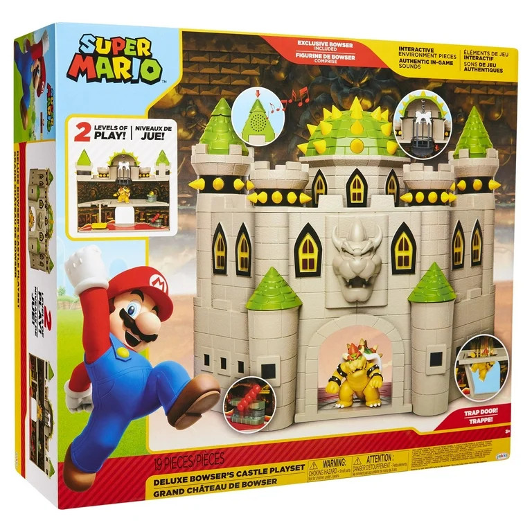 Nintendo Super Mario Deluxe Bowsers Castle 2.5 inch Action Figure Playset - Walmart.com | Walmart (US)