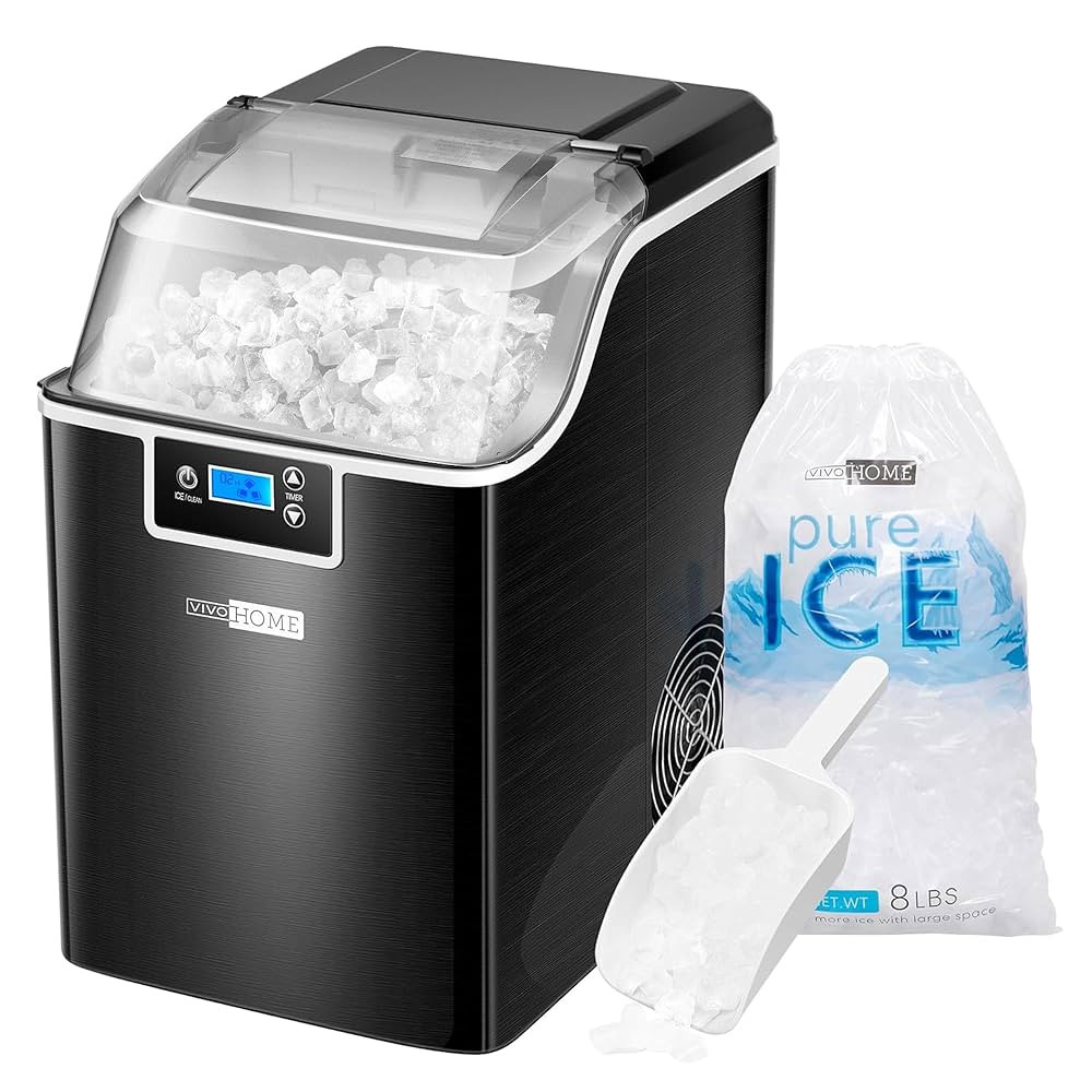 VIVOHOME Nugget Ice Maker Countertop, Portable Pebble Ice Maker Machine with 44lbs/Day, Soft Chew... | Amazon (US)