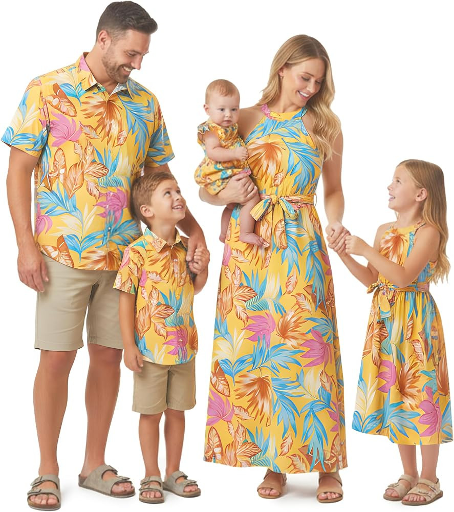 PATPAT Family Hawaiian Matching Outfits - Mommy and Me Vacation Outfits | Amazon (US)
