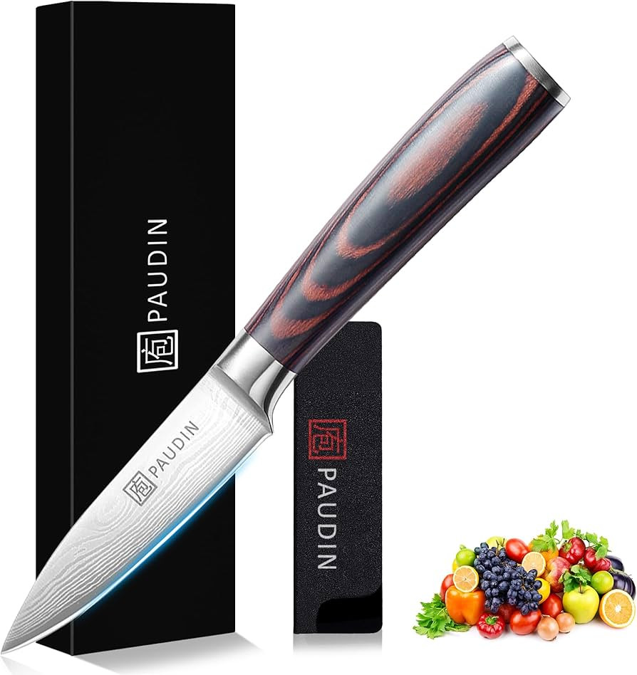 PAUDIN Paring Knife, 3.5 Inch Fruit Knife, High Carbon 5Cr15Mov Stainless Steel Forged Paring Kni... | Amazon (US)