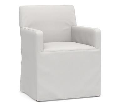 PB Classic Long Slipcovered Dining & Armchairs | Pottery Barn (US)